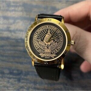 VTG Gold Plated Inauguration Presidential Watch Collectible Historical Timepiece